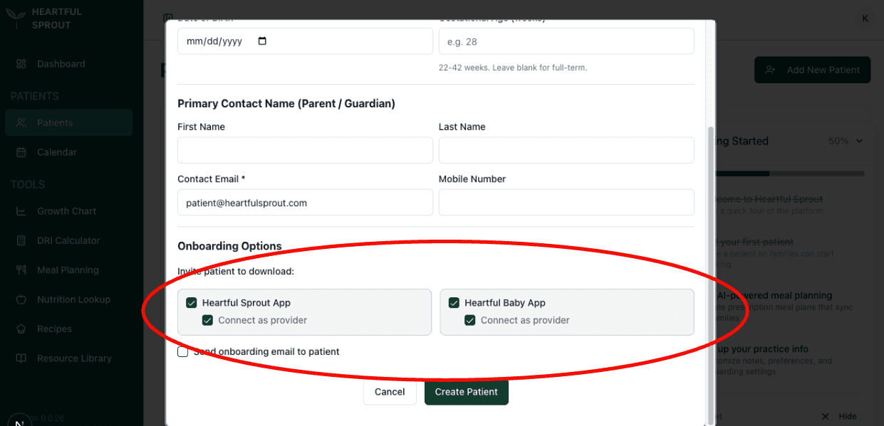 Invitation mode picker